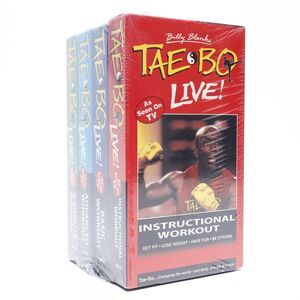 Vtg Billy Blanks TAE-BO LIVE! (4-Tape VHS Set, 1999, Sealed)